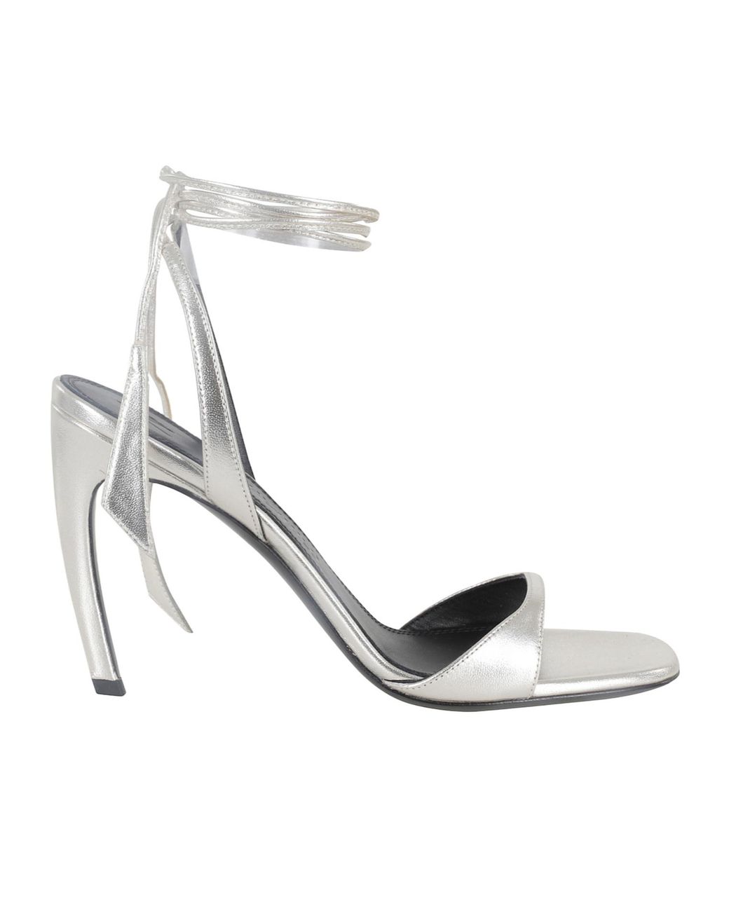 The Attico White Ora Leather Sandals