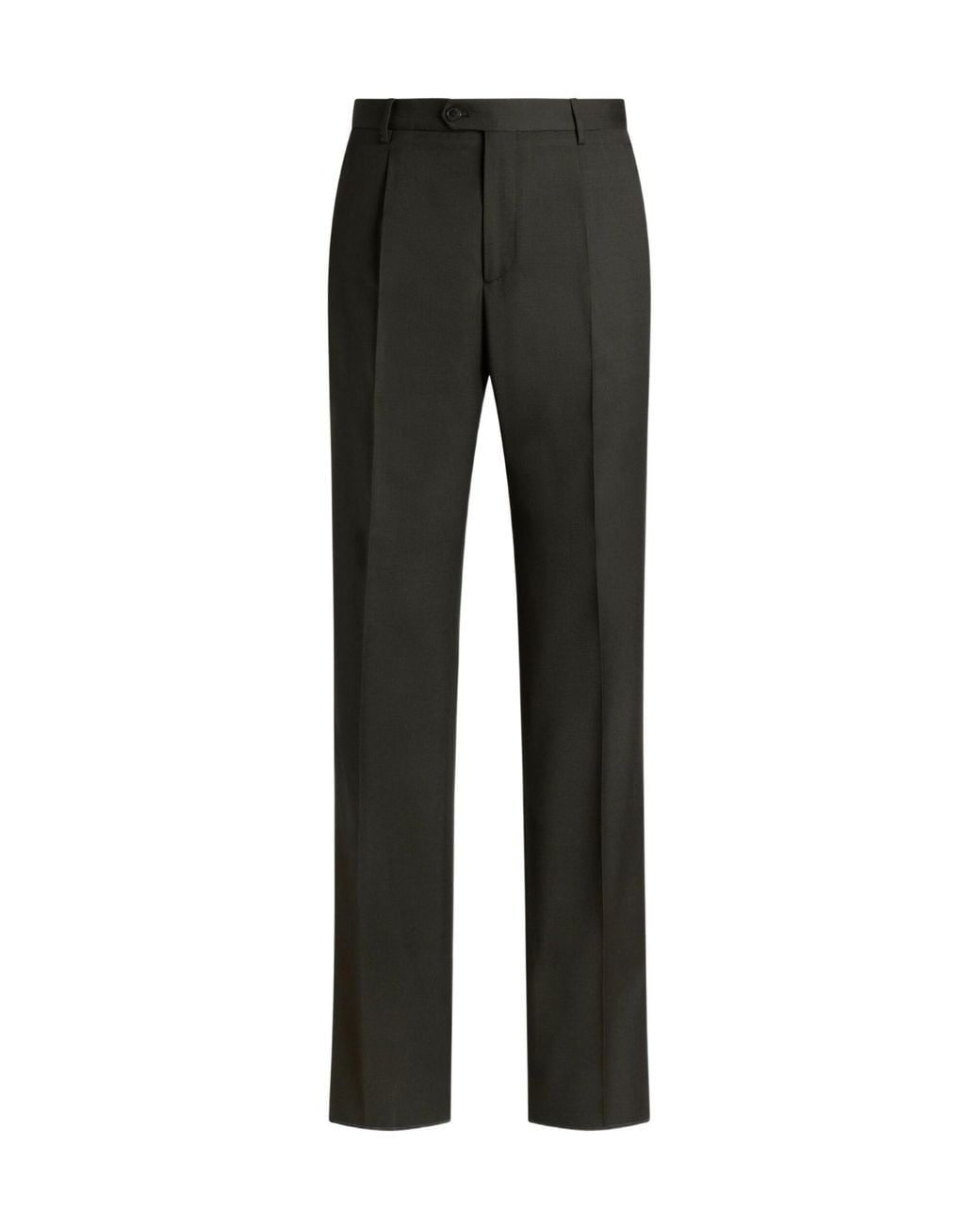 Etro Black Cool Wool Trousers With Crease Detail for men