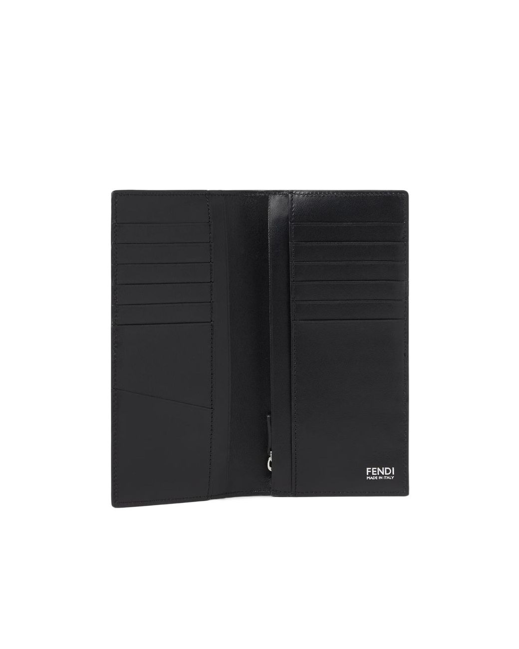 Fendi Black Continental Ff Full-Grain Leather Wallet for men