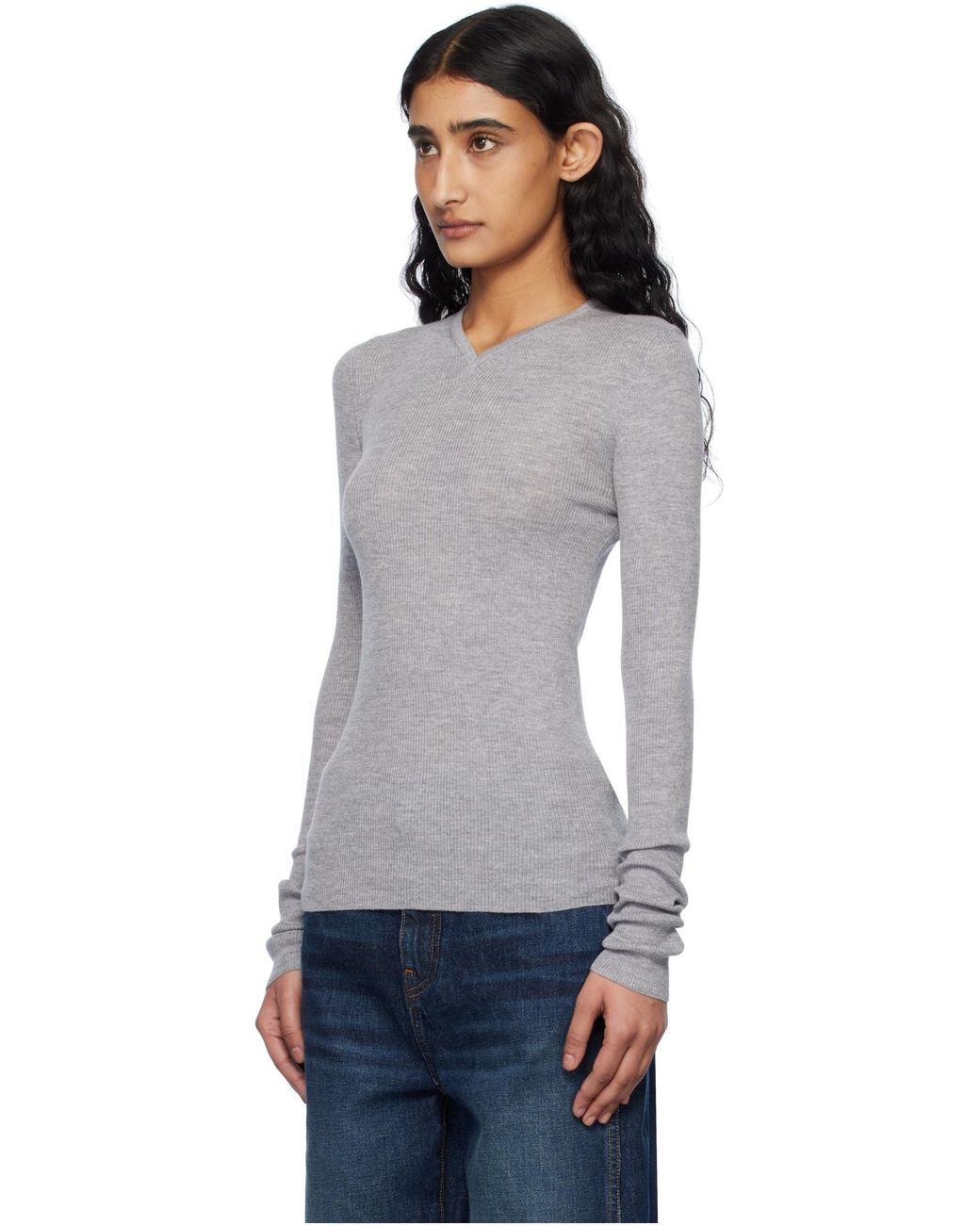 Khaite Gray Tania Top