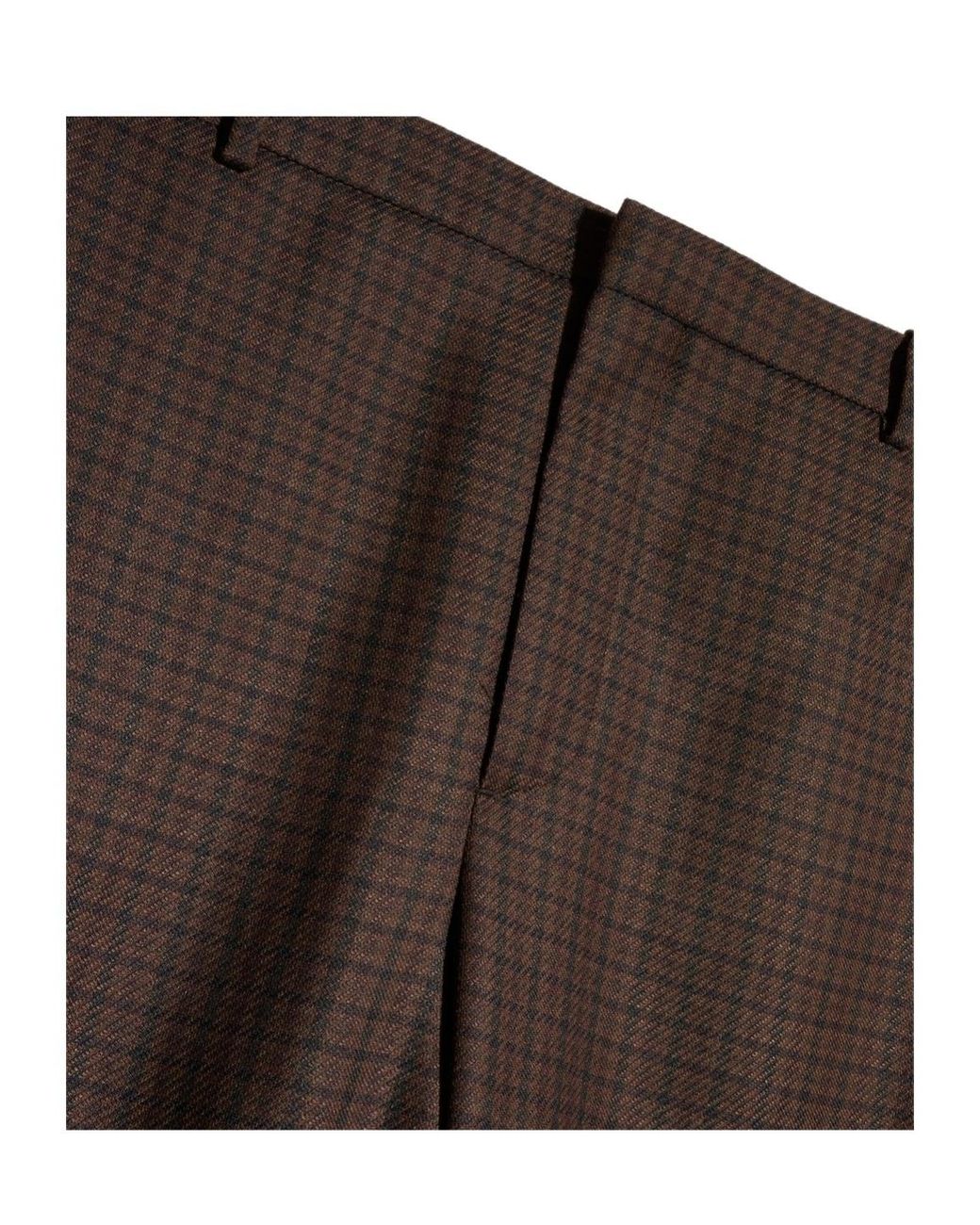 Gucci Black Gingham Polyester Wool Pants