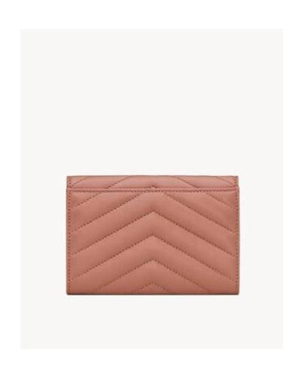 Saint Laurent Pink Cassandre Matelassé Small Envelope Wallet
