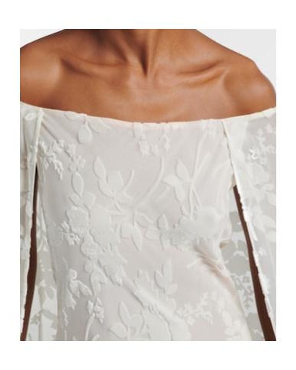 Rodarte White Floral Satin Jacquard Maxi Skirt