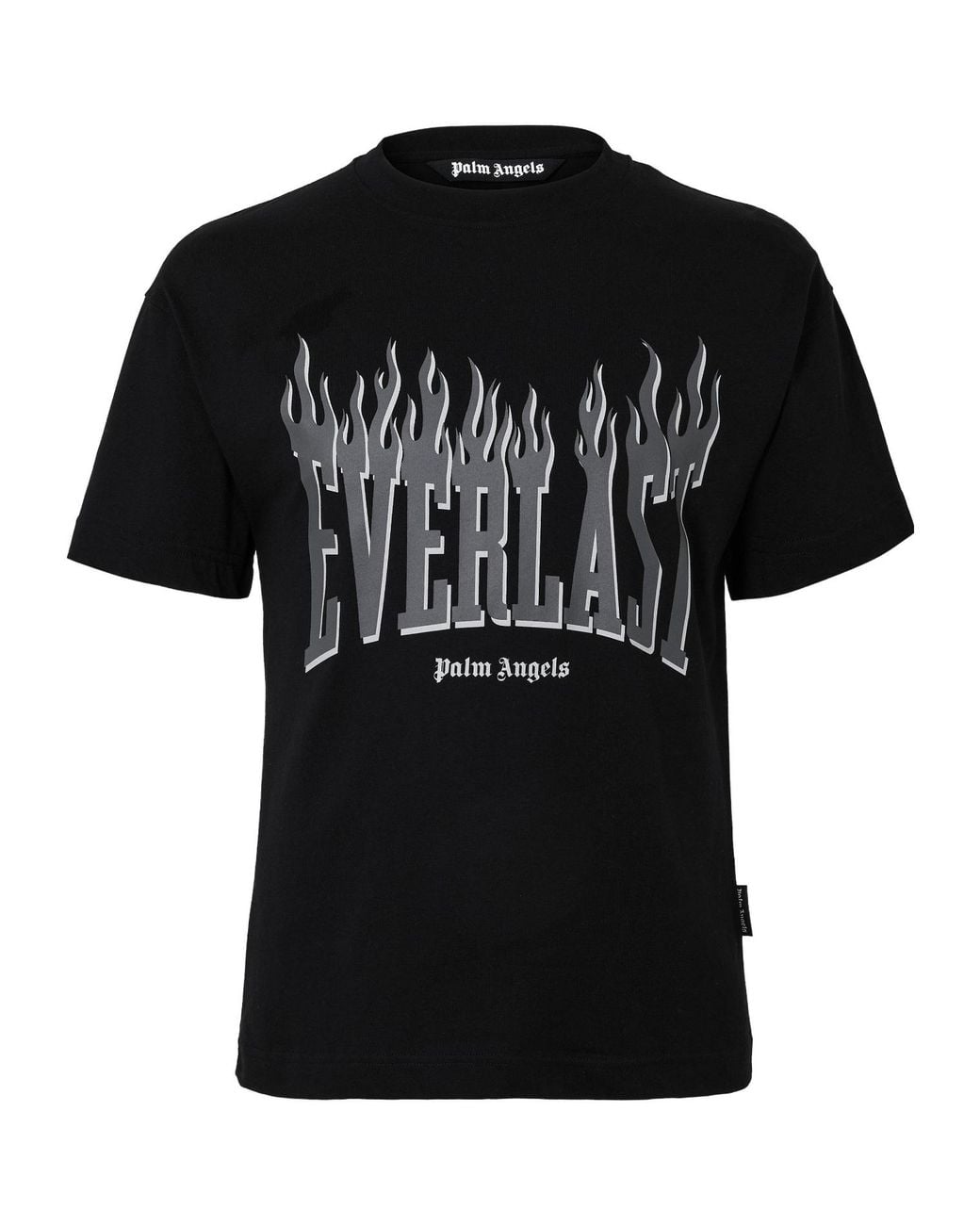 Palm Angels Black Printed T-Shirt for men