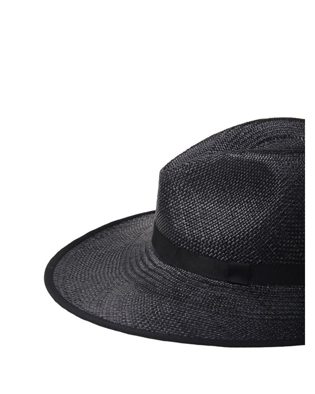 Max Mara Blue Cellula Straw Hat