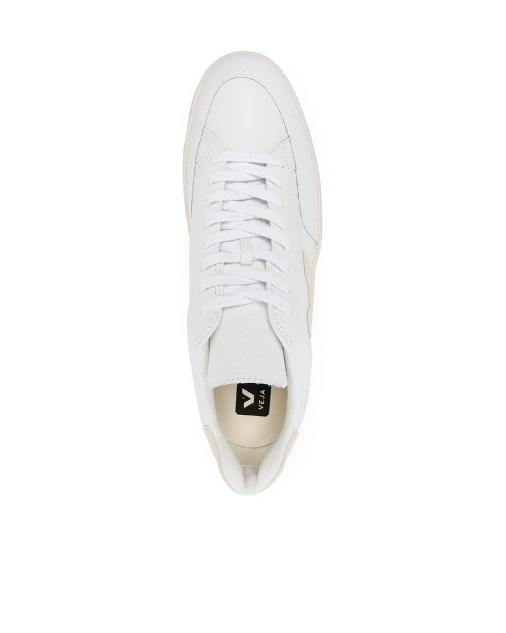 Veja White V-12 Lace-Up Sneakers