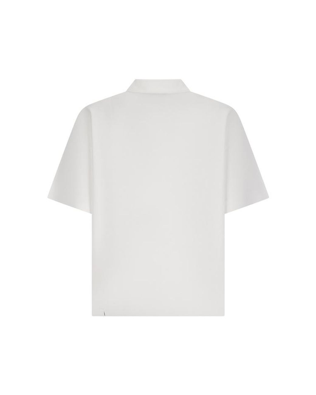 DARKPARK White Short-Sleeved Buttoned Polo Shirt for men