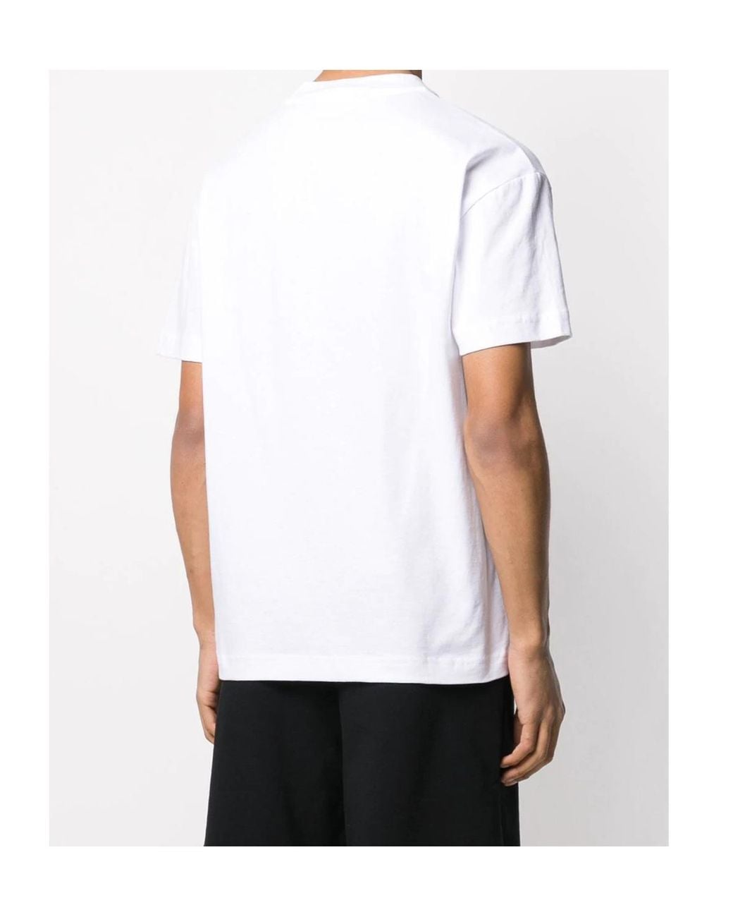 Palm Angels White Logo Skull Printed T-Shirt for men