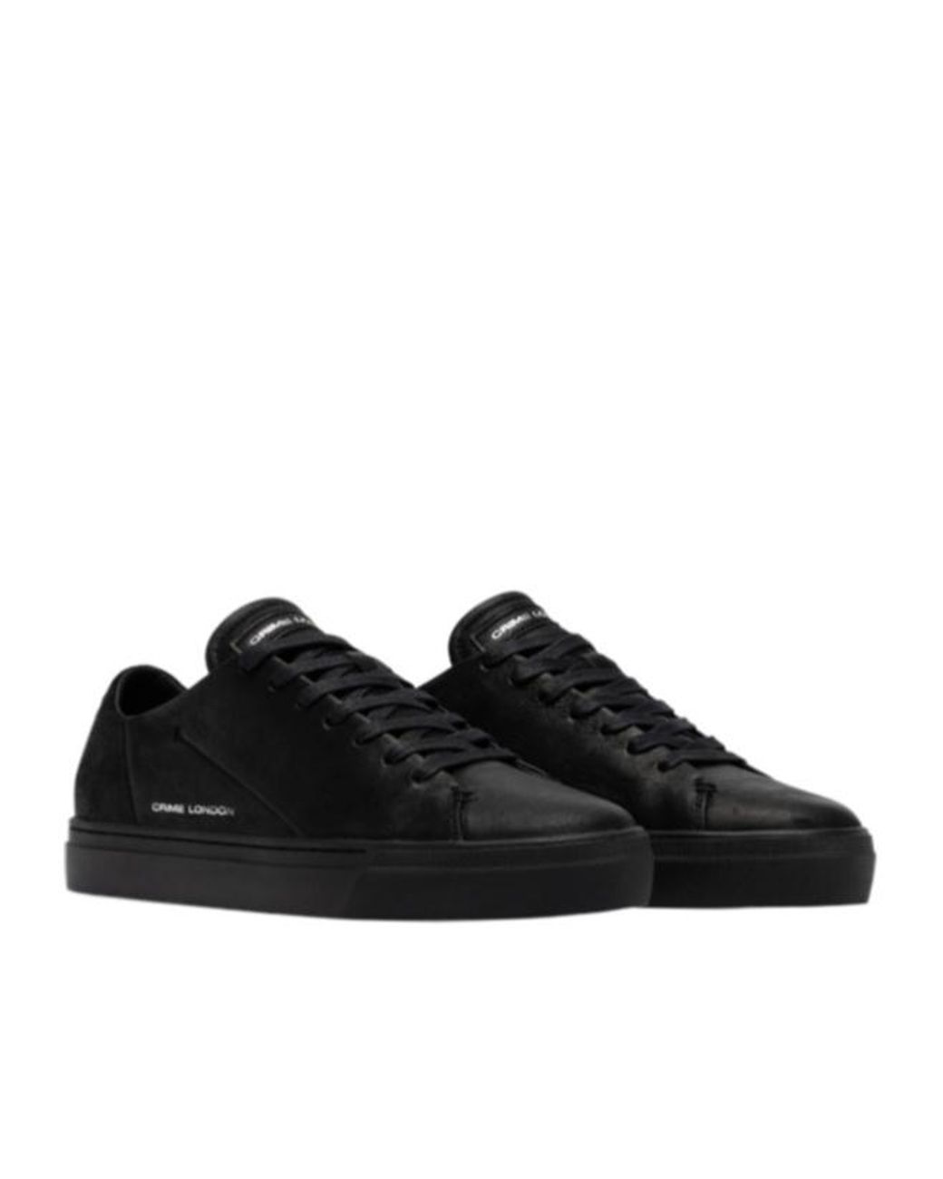Crime London Black Suede Low-Top Sneakers for men