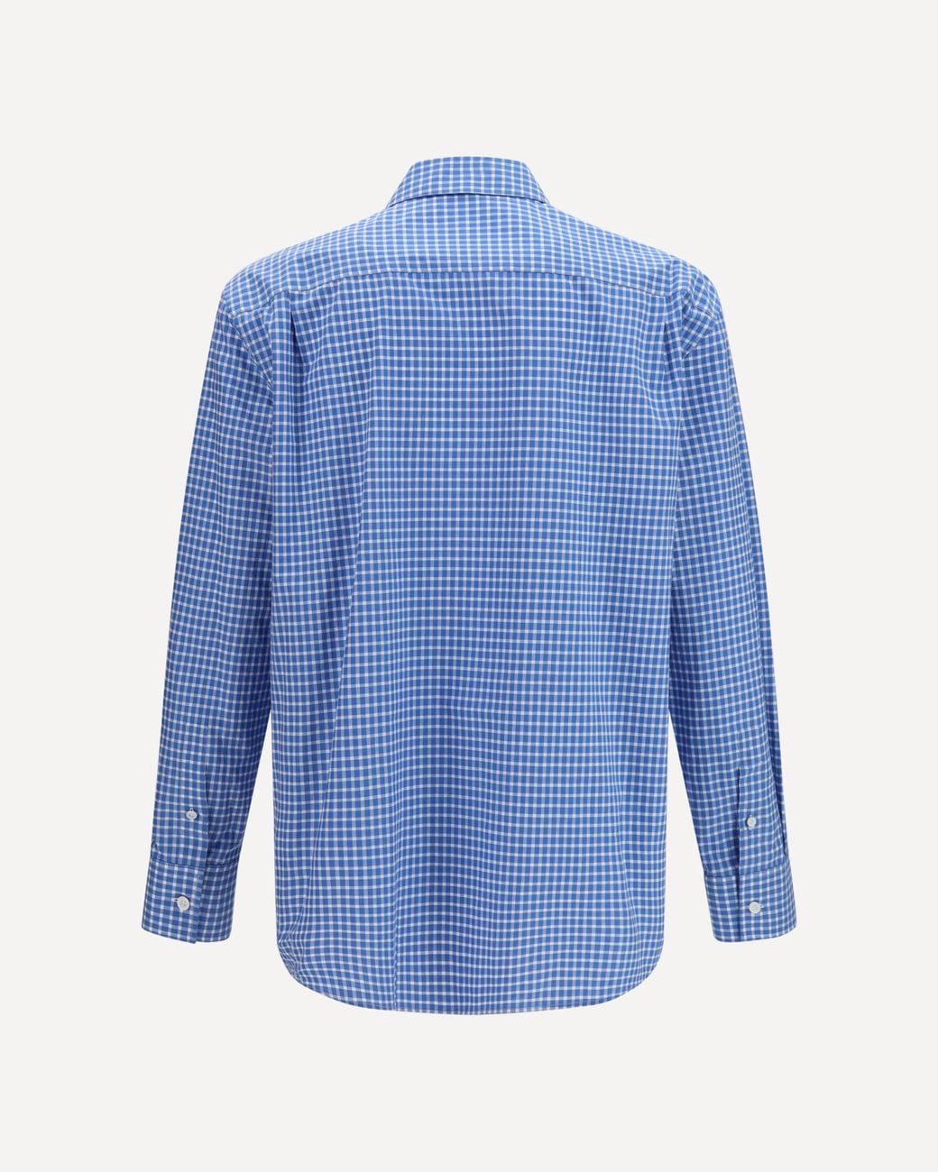 Loewe Blue Textured Checked Shirt for men