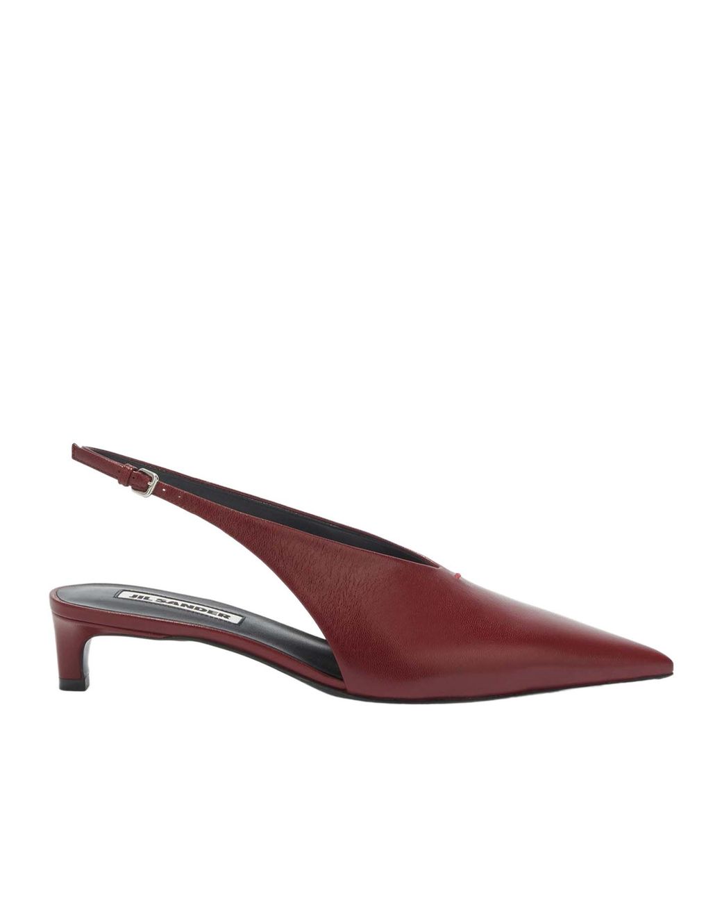 Jil Sander Brown Heeled Slingback Pumps
