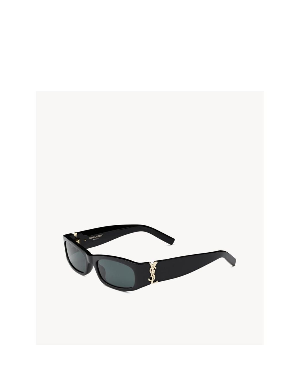 Saint Laurent White Eyewear Sl M152 Rectangular Frame Sunglasses