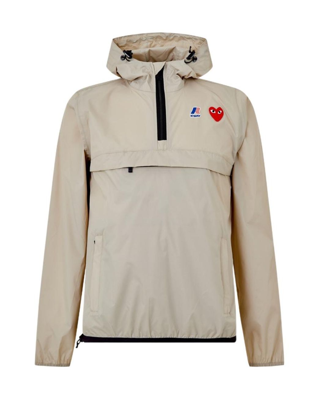 COMME DES GARÇONS PLAY Gray X K-Way Hooded Jacket for men