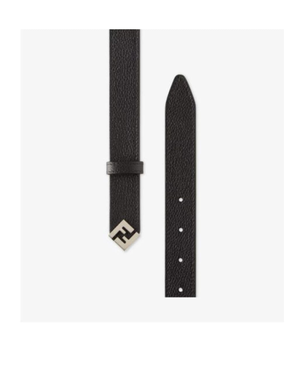 Fendi White Ff Squared Belt for men