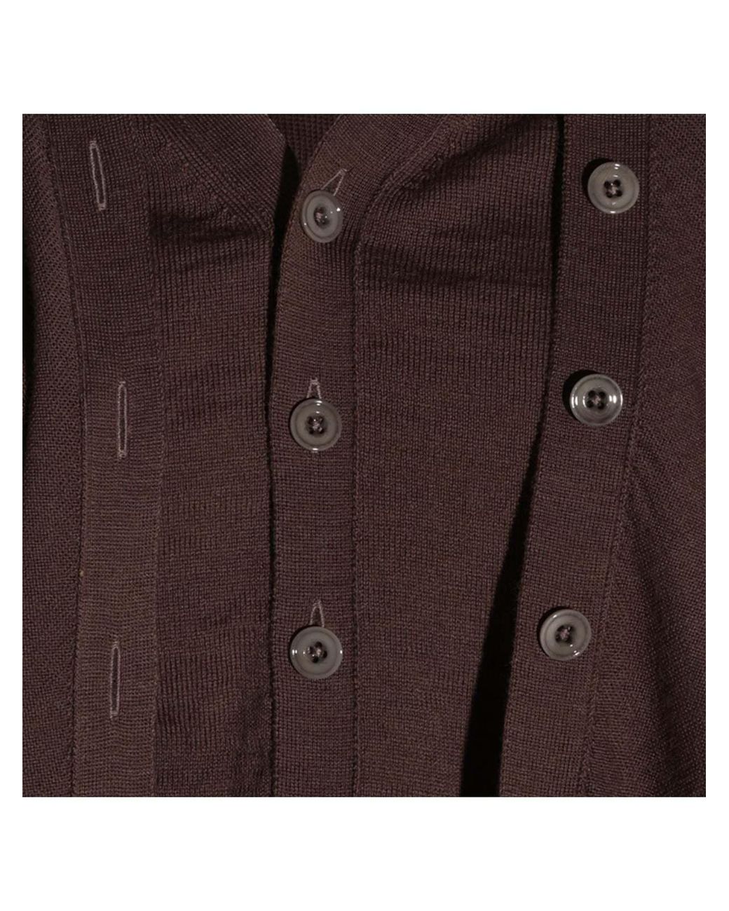 Lemaire Brown Trompe-Lœil Cardigan