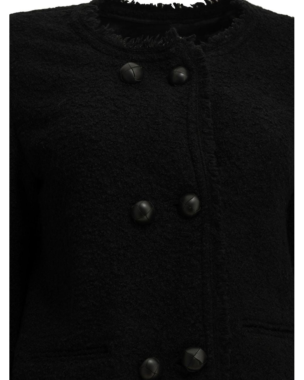 Isabel Marant Black Suely Bouclé Double-Breasted Blazer