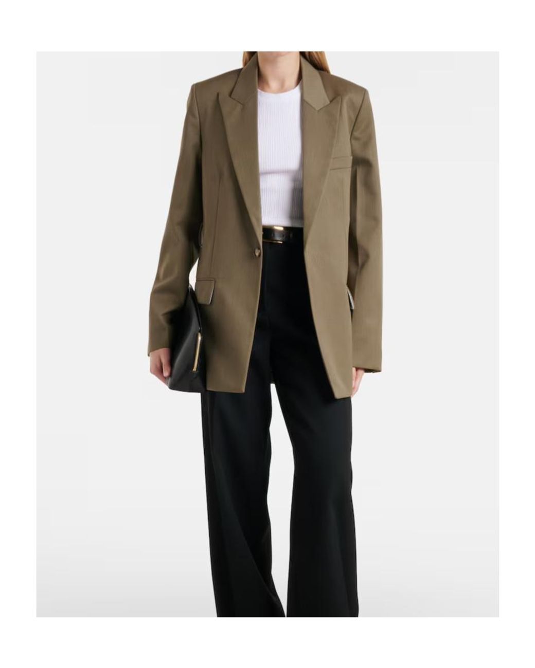 Victoria Beckham Green Long-Sleeved Suit Jacket