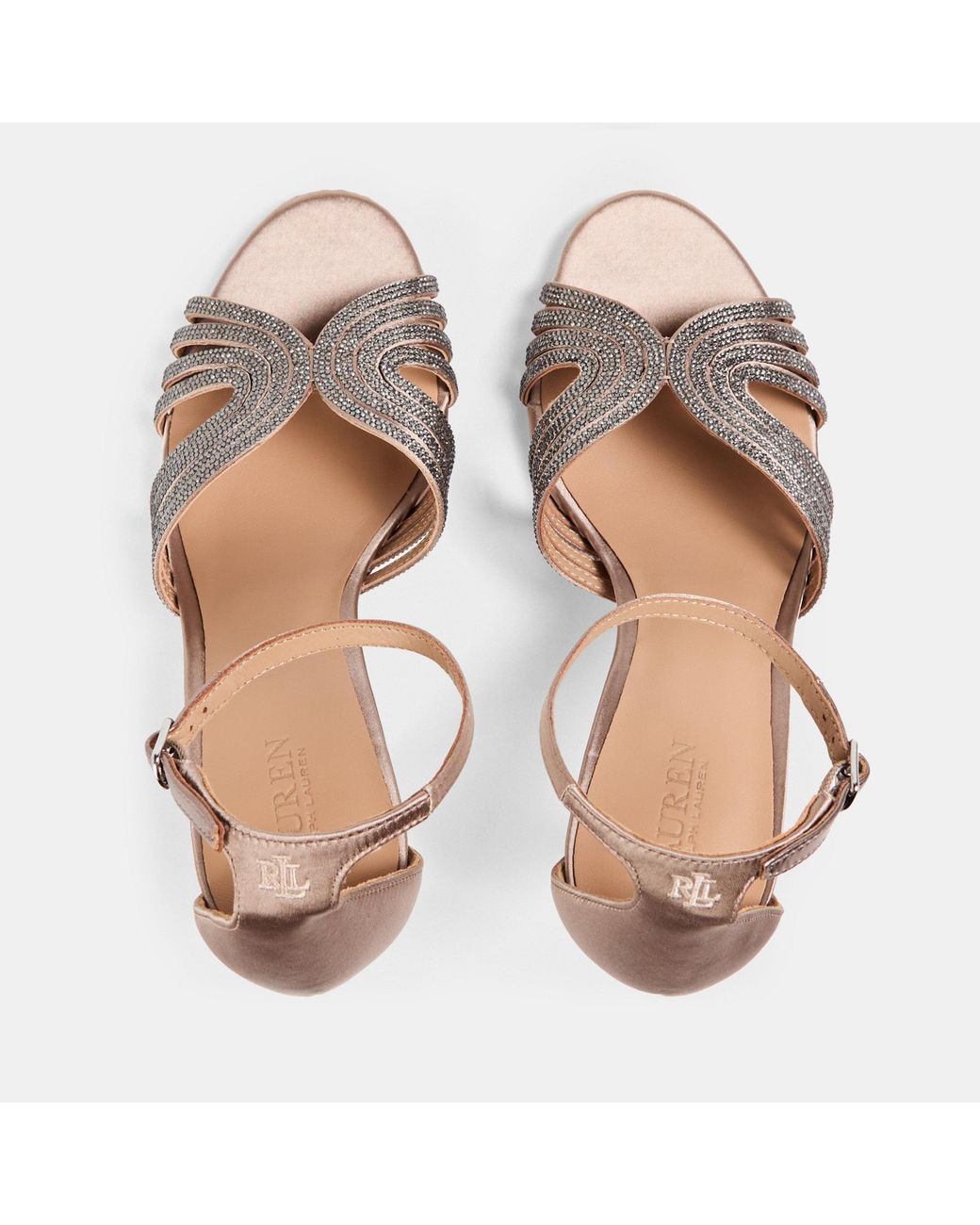 Ralph Lauren White Allie High-Heeled Sandals