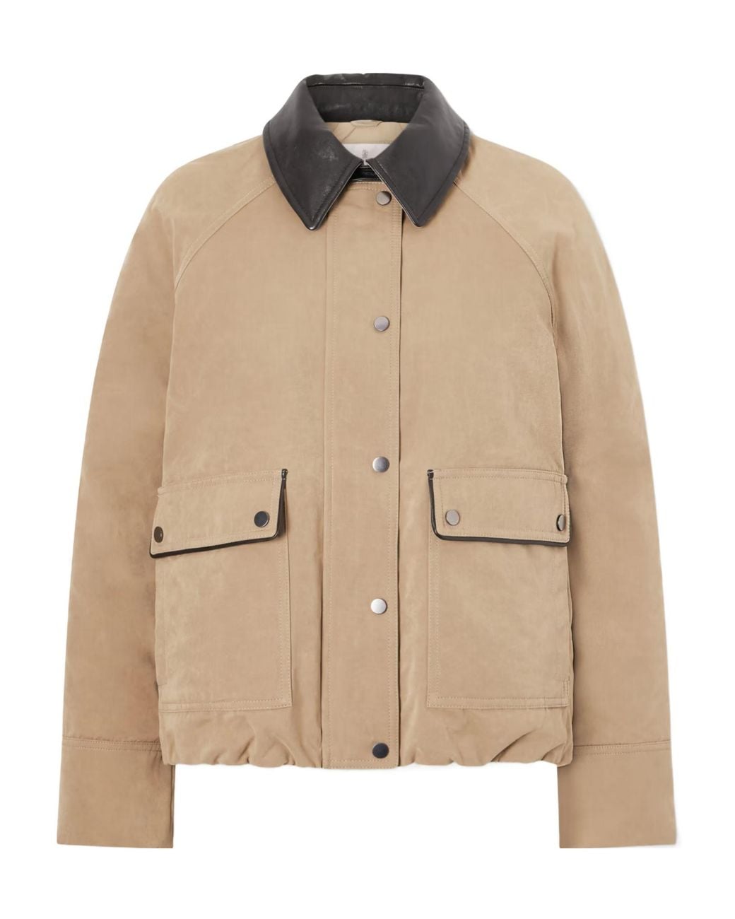Brunello Cucinelli Natural Leather Collar Coat