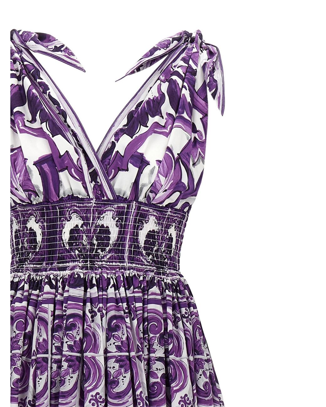 Dolce & Gabbana Purple 'Maiolica' Dress