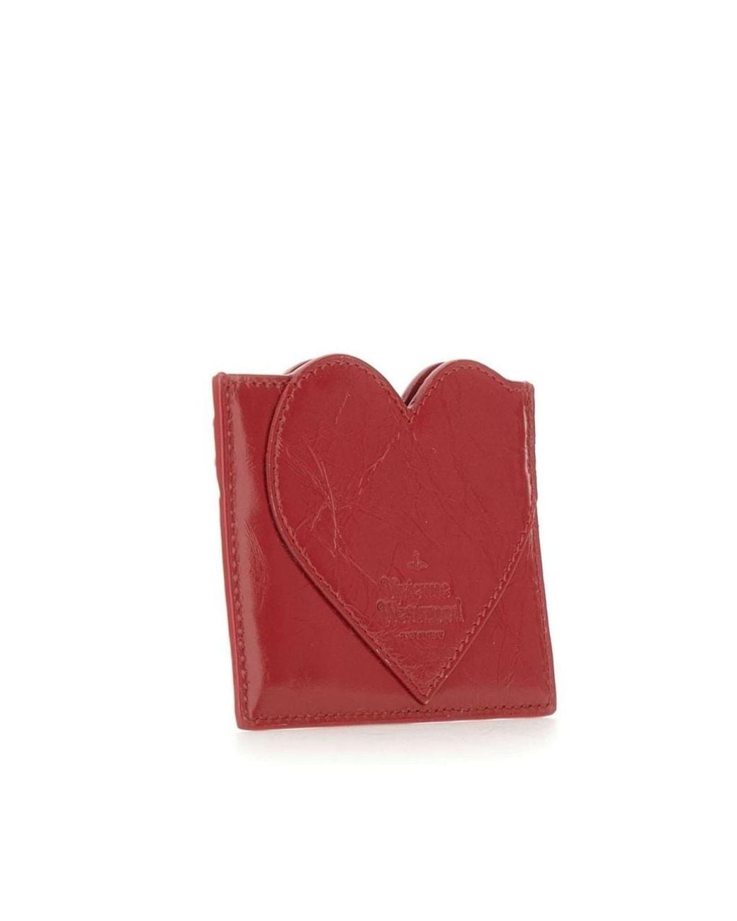 Vivienne Westwood Red Heart Card Holder Wallet