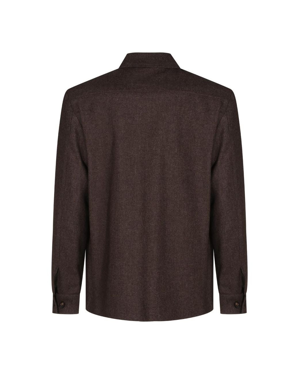 Eleventy Brown Flap-Pocket Shirt Jacket for men
