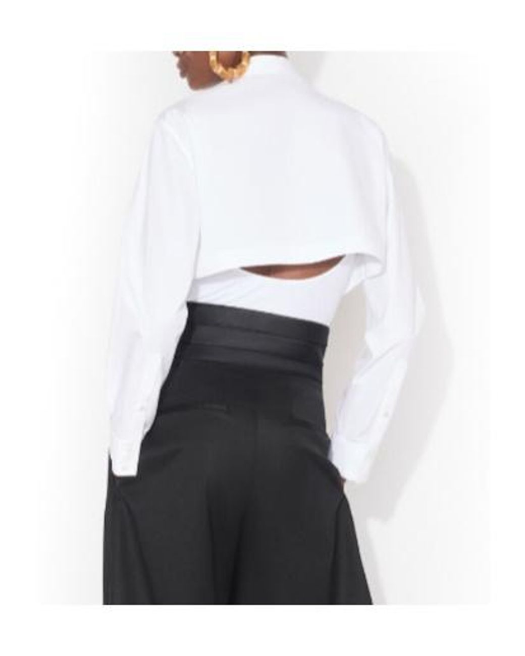 Alaïa White Alaïa Layer Poplin Shirt