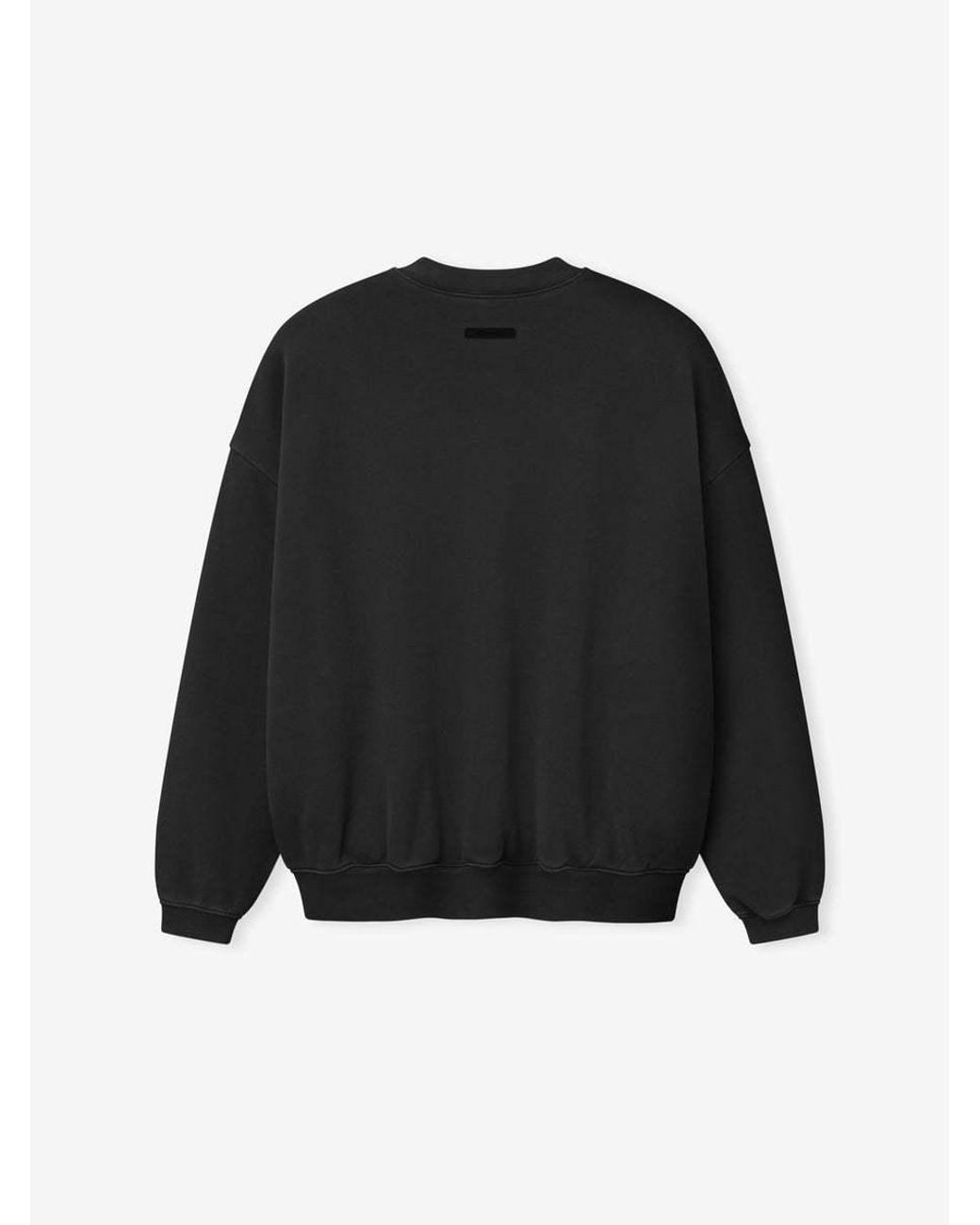 Fear Of God Black Essentials Logo Print Sweatshirt for men