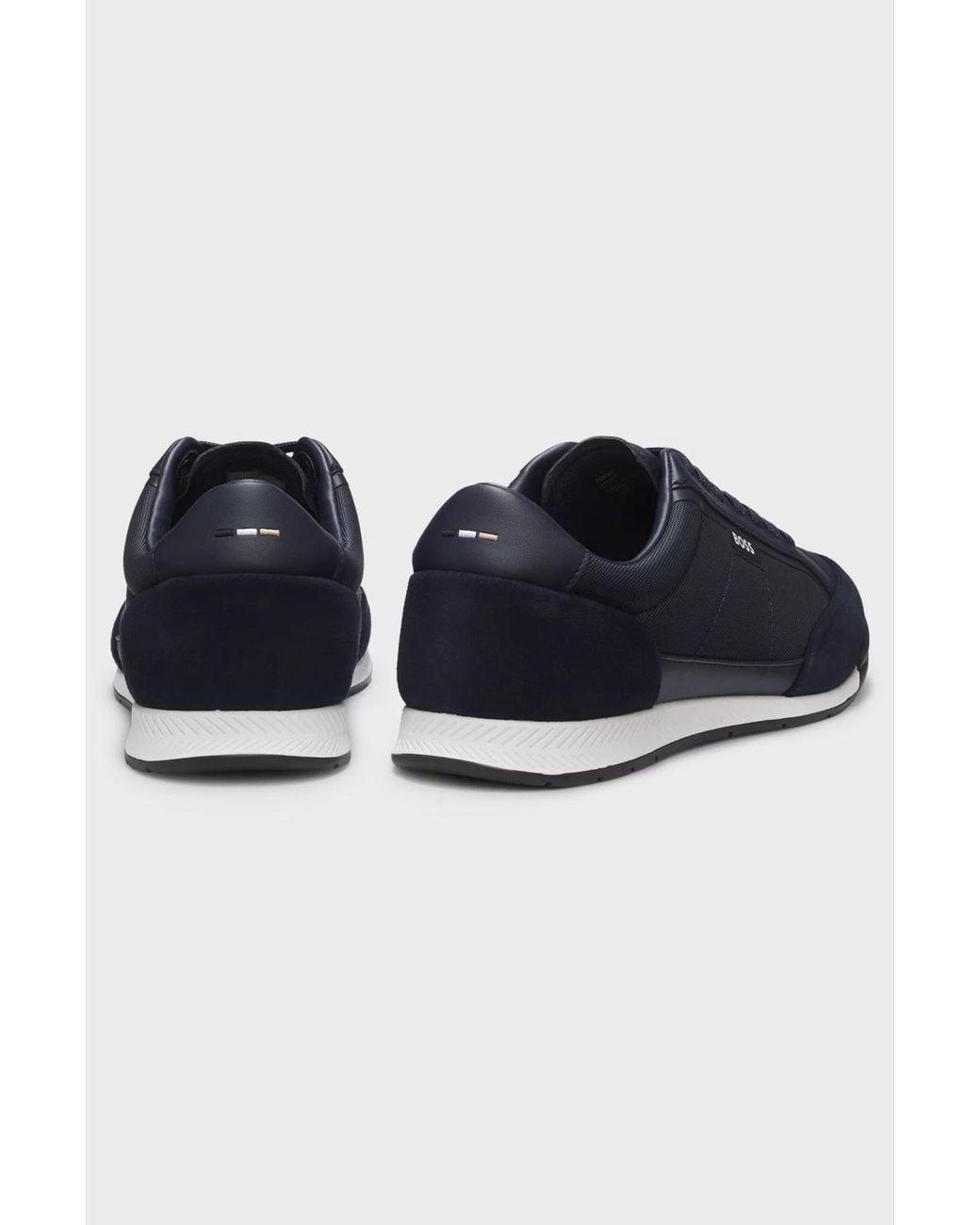 Boss Blue Nitan Panelled Sneakers for men