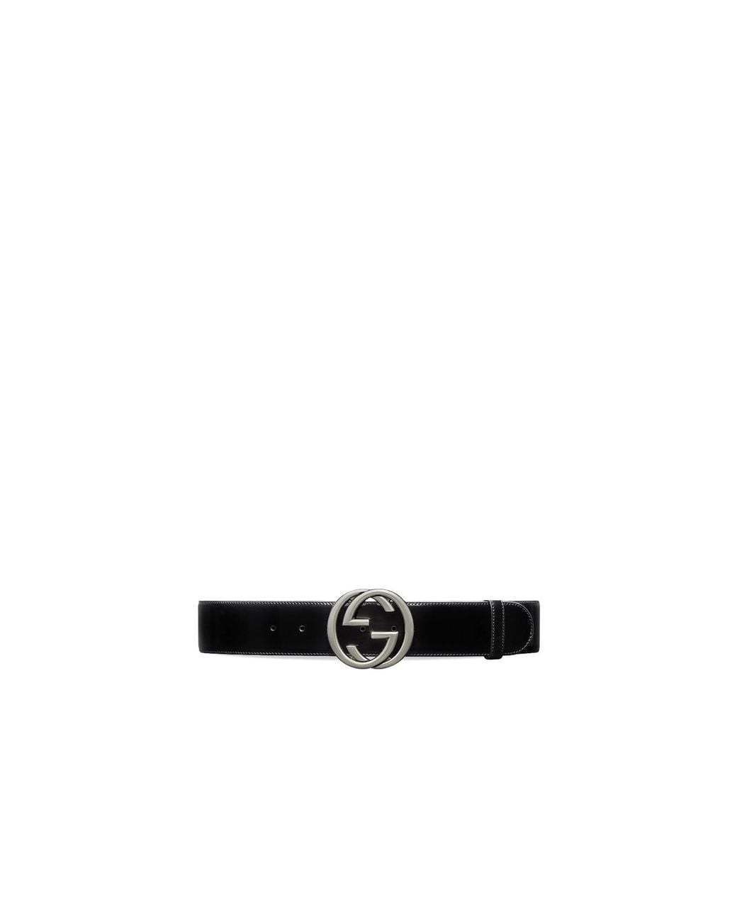 Gucci White Interlocking G Buckle Belt