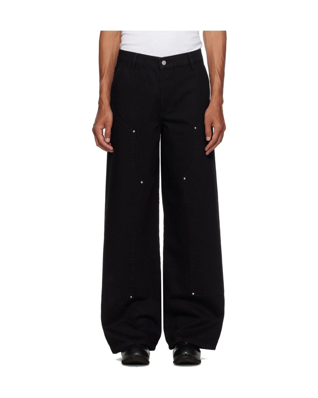 HELIOT EMIL Black Lorica Jeans for men