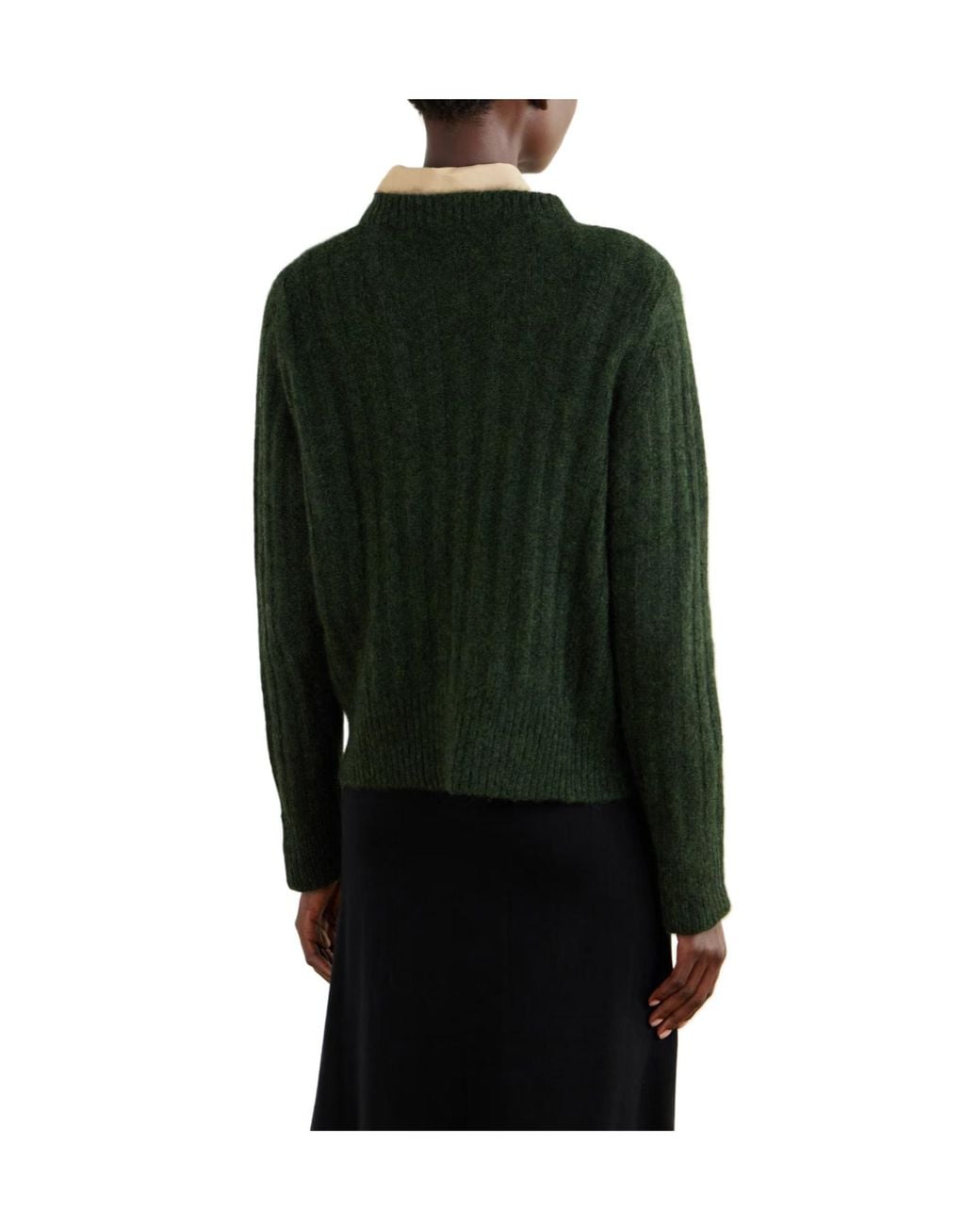 Allude Green Classic Crewneck Sweater