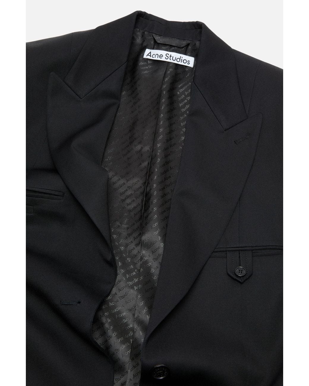 Acne Black Single-Breasted Suit Jacket
