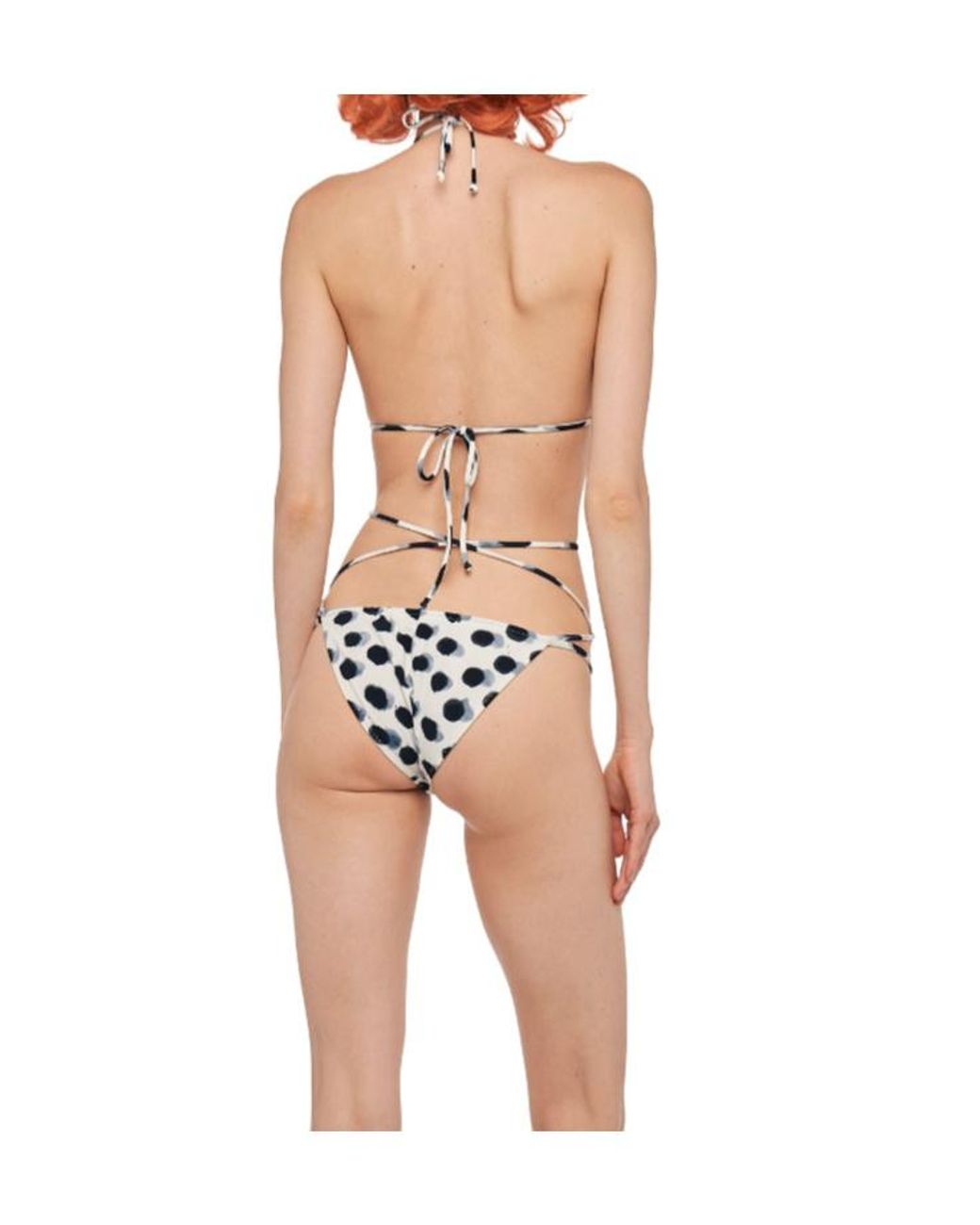 Norma Kamali White Criss Cross Bra Bottom