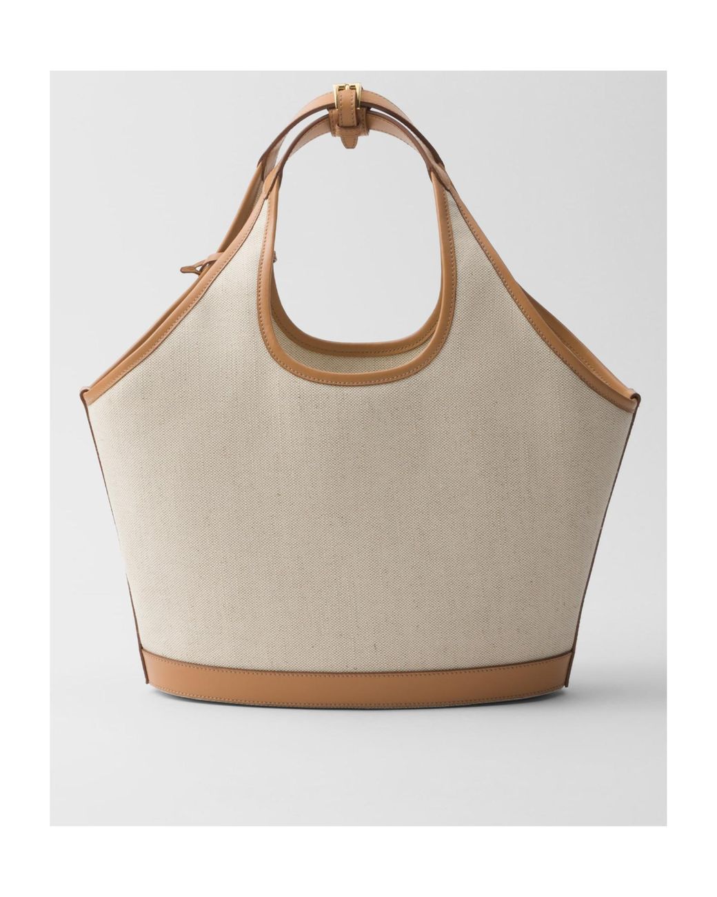 Prada Gray Medium Logo-Print Tote Bag