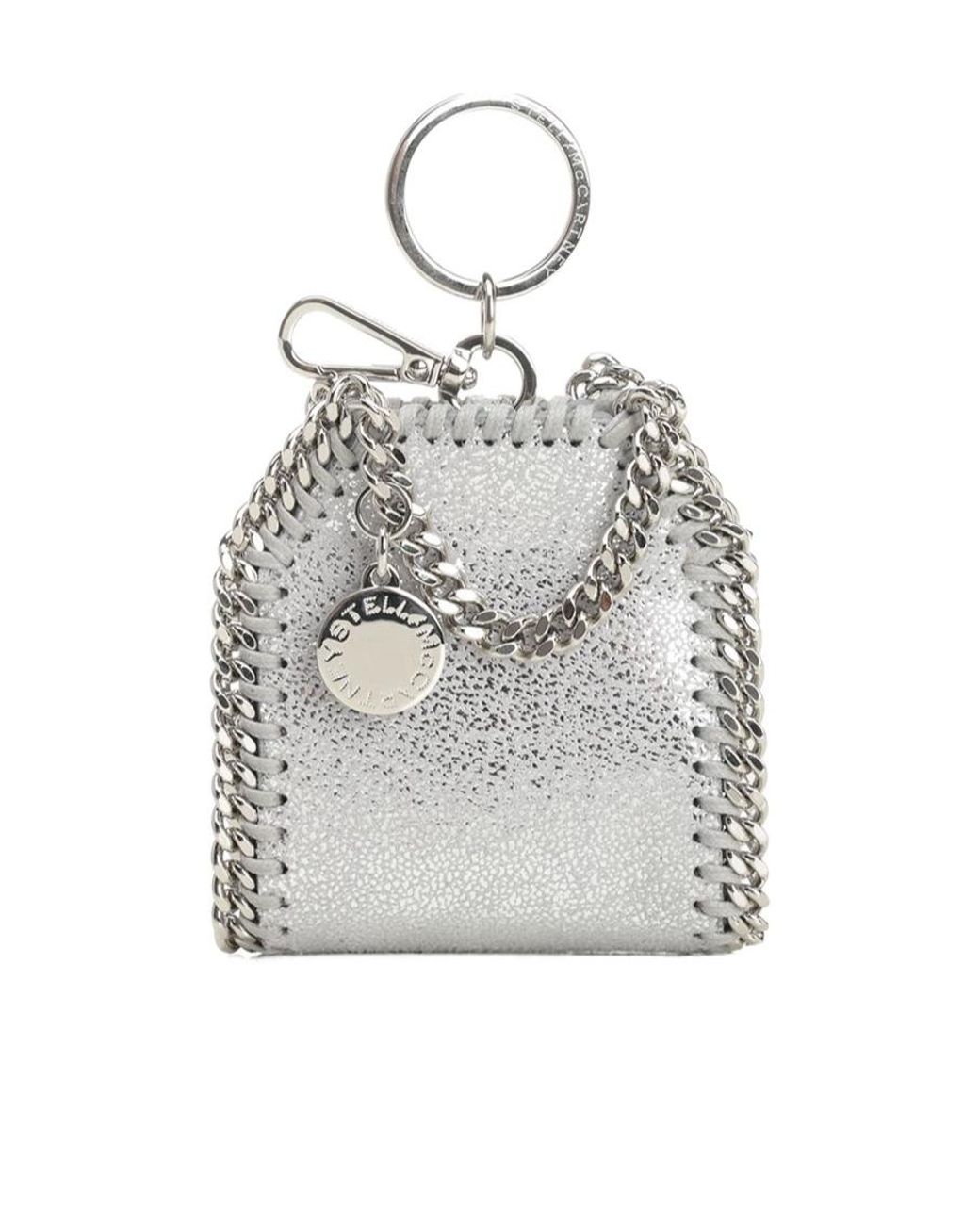 Stella McCartney Gray Falabella Airpods Case Keyring
