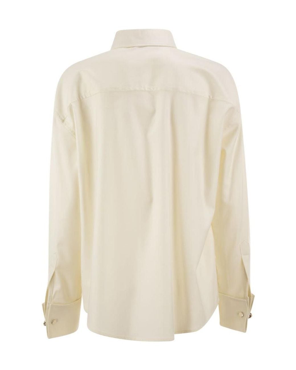 Fabiana Filippi White Long-Sleeved Shirt With Jeweled Details