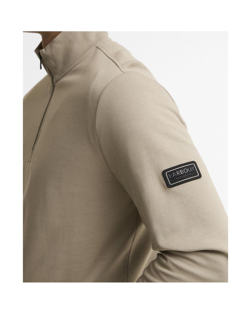 Barbour Natural Zip-Up Sweatshirt for men