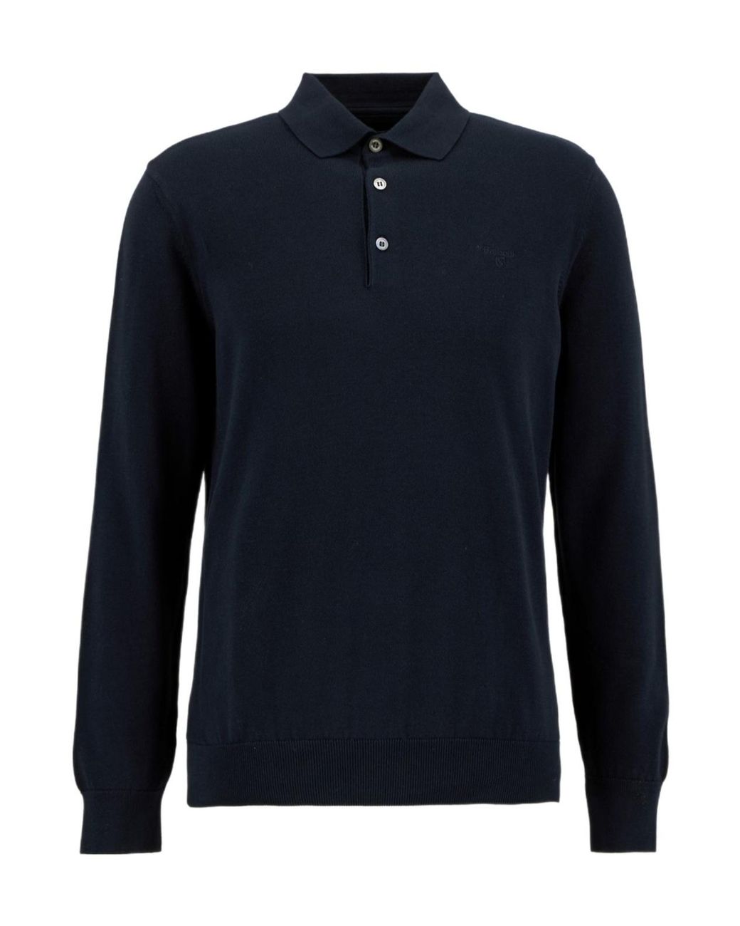 Barbour Blue Knitted Polo for men