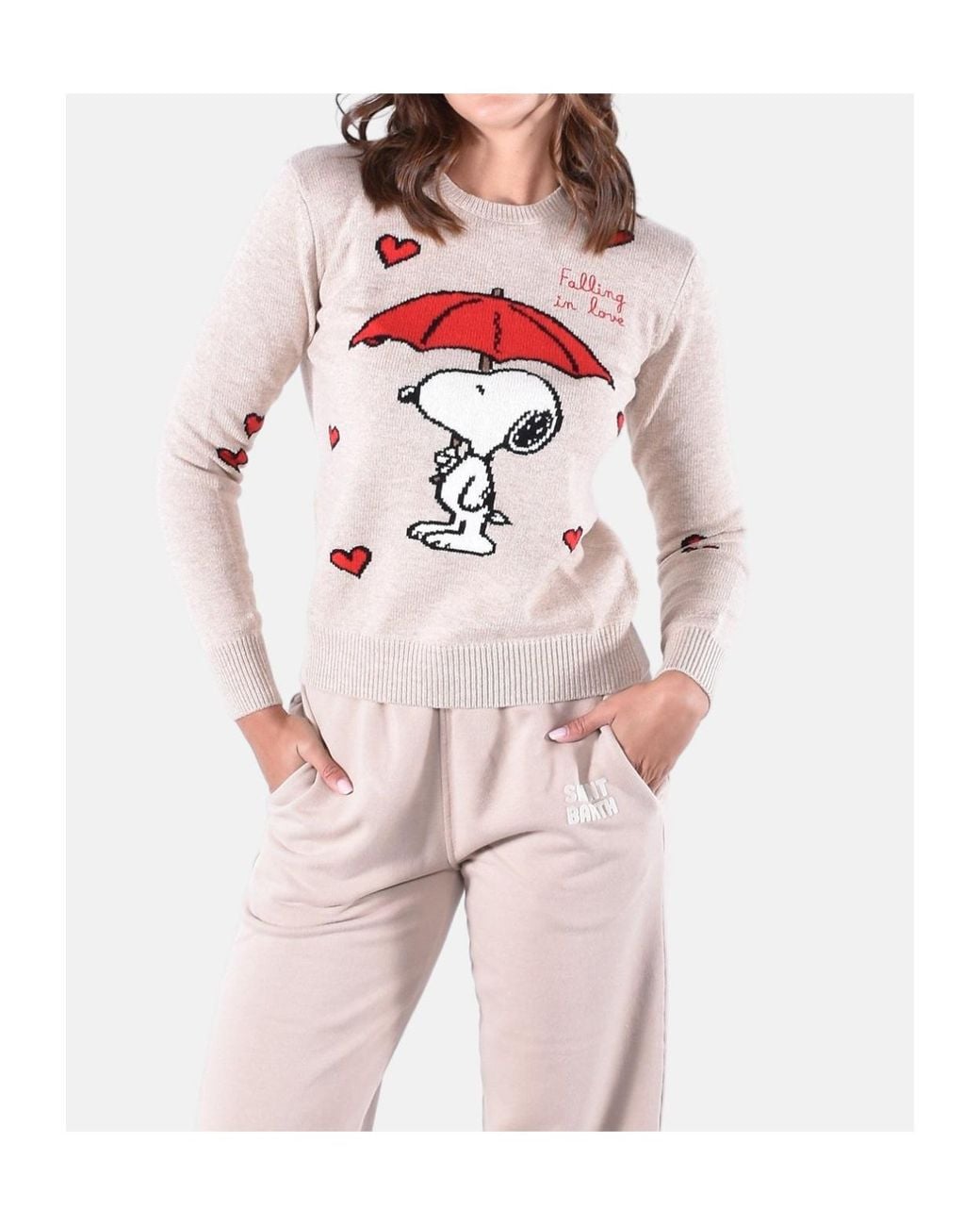 Mc2 Saint Barth Pink Graphic Crew Knitted Sweater