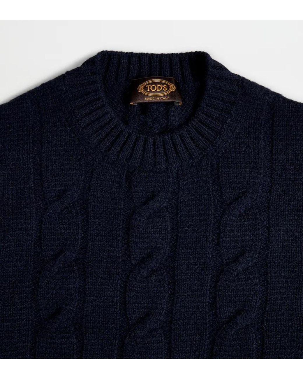 Tod's Blue Long-Sleeved Sweater for men