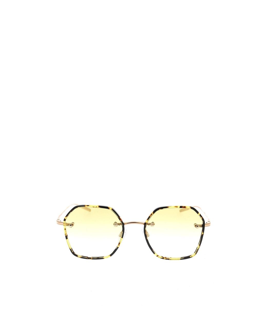 Barton Perreira Metallic Rhonda Geometric Frame Sunglasses