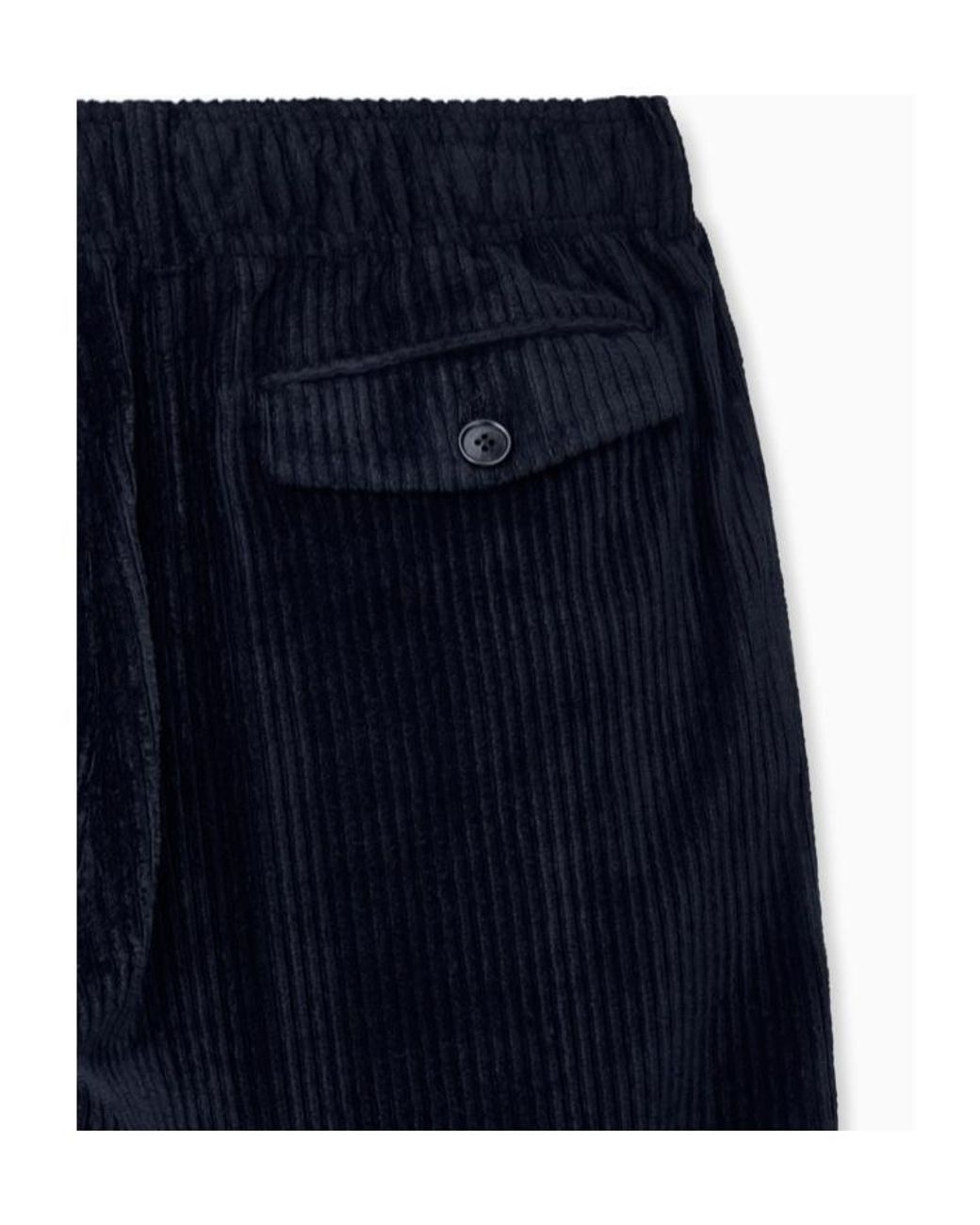 Giorgio Armani Blue Wide-Leg Corduroy Pants for men