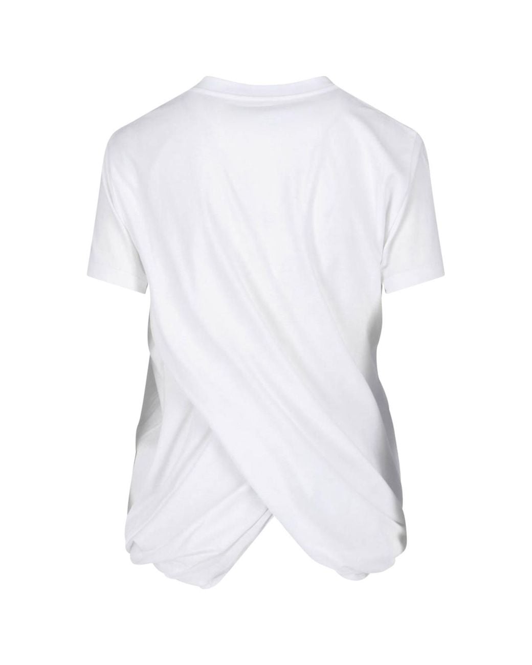 Loewe White Asymmetric Draped T-Shirt