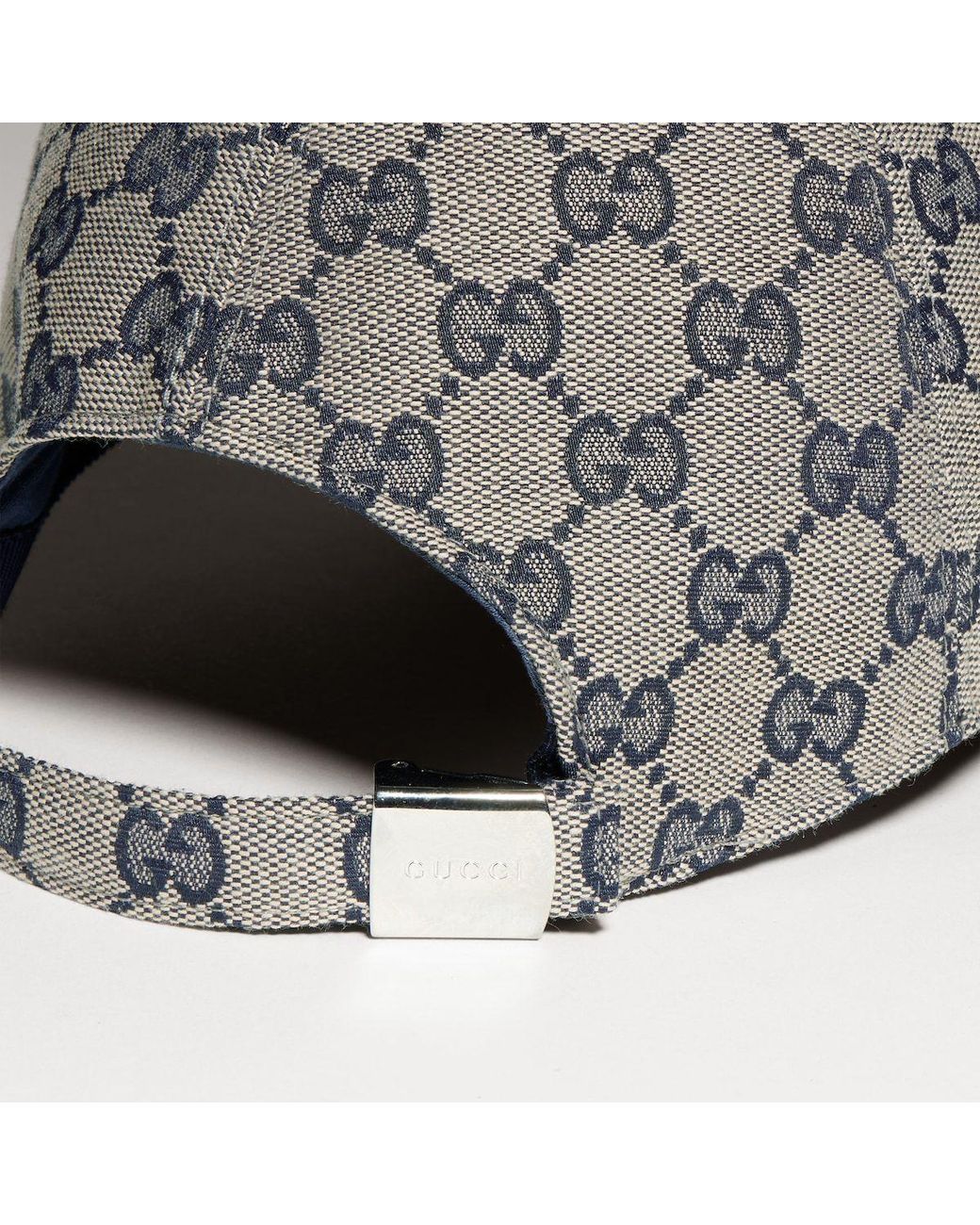 Gucci Gray Gg Cotton Canvas Baseball Hat