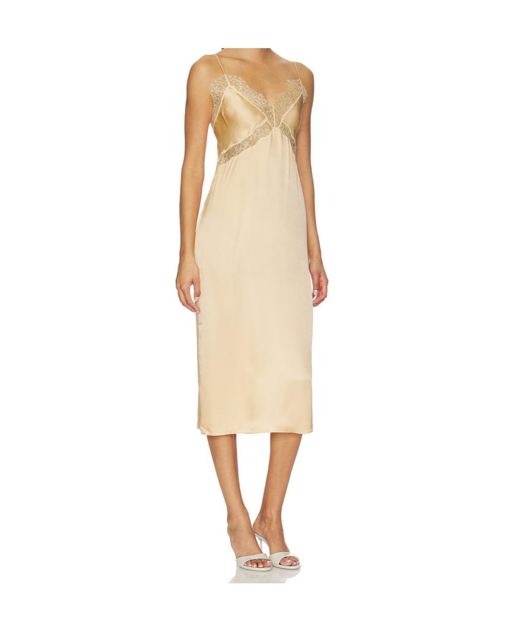 Anine Bing Natural Slip Dress