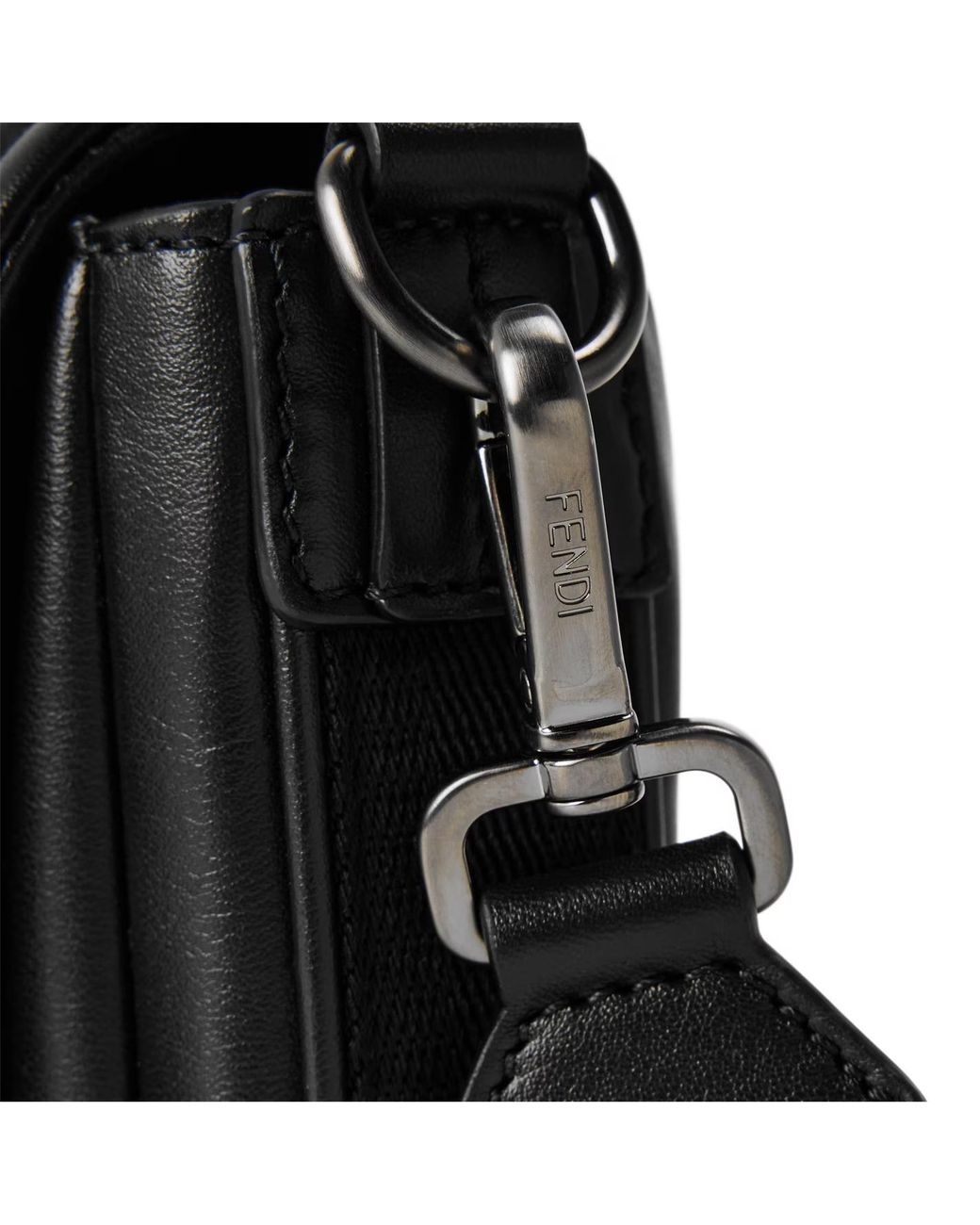 Fendi Black Logo Detail Crossbody Bag for men