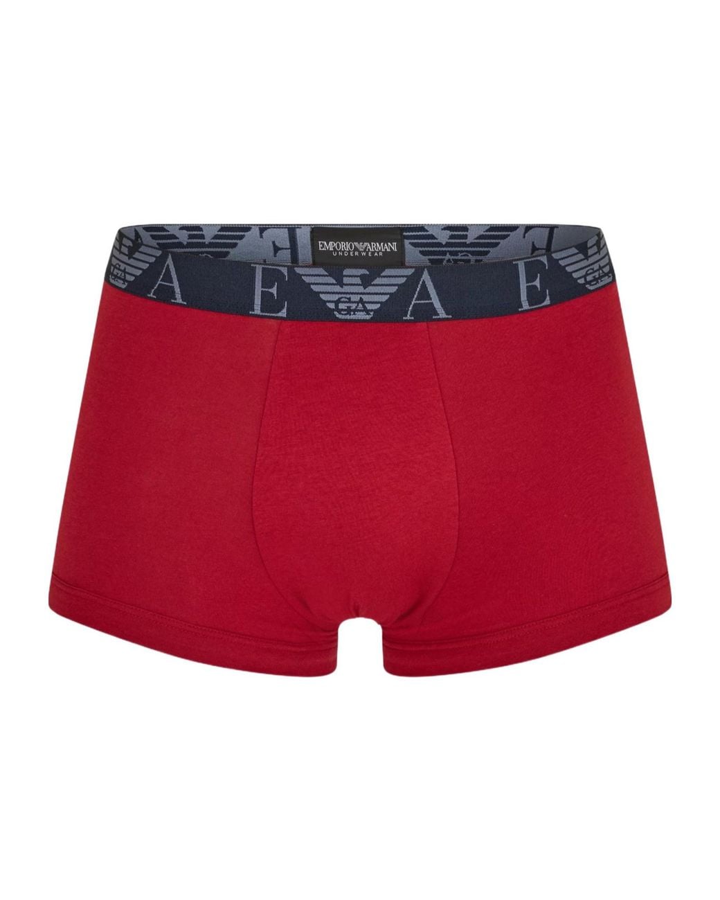 Emporio Armani Red 3-Pack Logo Trunks for men