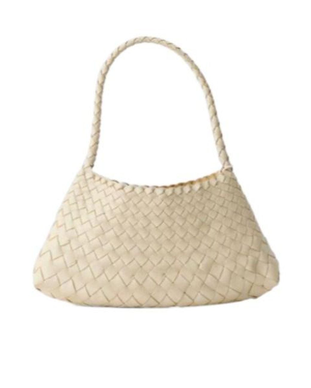 Dragon Diffusion Natural Woven Crescent Shoulder Bag