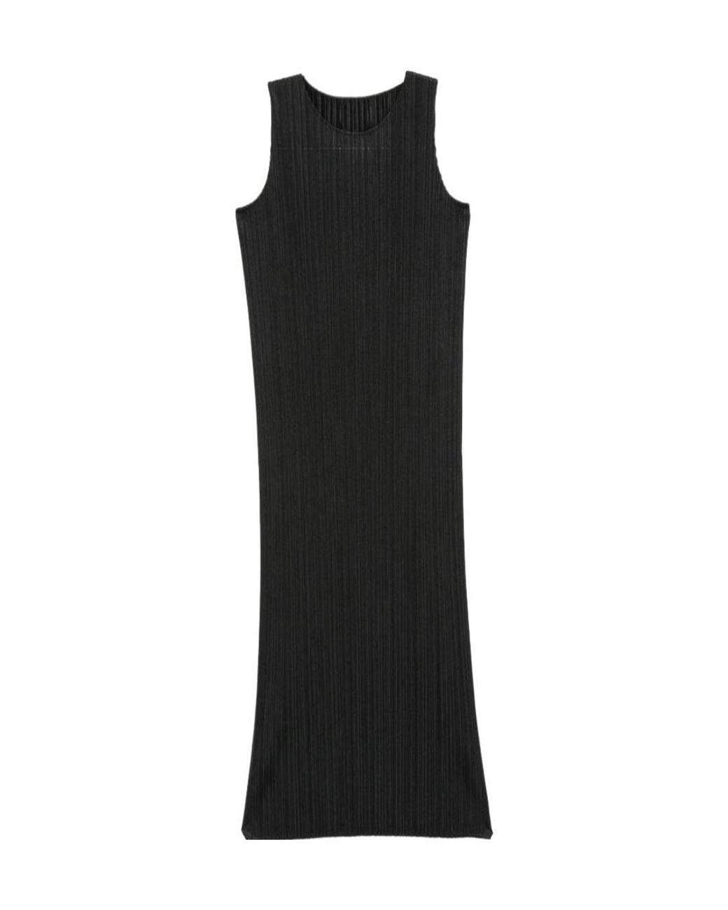 Pleats Please Issey Miyake Black Pleated Dress
